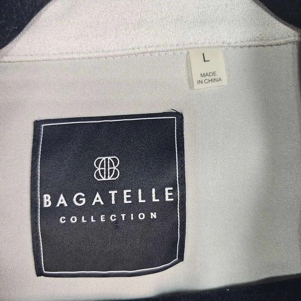 Bagatelle Light Gray Faux Suede Shacket Jacket Large Minimalist Chic - Picture 7 of 12